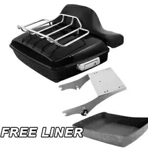 チョップドパックトランクバックレストラックマウントハーレーツアーパックツーリング1997-2008用 Chopped Pack Trunk Backrest Rack Mount Fit For Harley Tour Pak Touring 1997-2008 【並行輸入品】