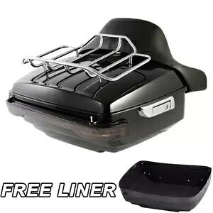 キングトランクバックレストラック LED ライトハーレーツアーパックツーリンググライド 2014-24 に適合 King Trunk Backrest Rack LED Light Fit For Harley Tour Pak Touring Glide 2014-24 【並行輸入品】