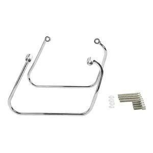 クローム サドルバッグ サポート ブラケット ハーレー ソフテイル ストリート ボブ スリム 2018-23 に適合 Chrome Saddlebag Support Bracket Fit For Harley Softail Street Bob Slim 2018-23 【並行輸入品】