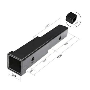 トレイルヒッチエクステンションレシーバー 2インチエクステンダー 5/8インチピンホール 牽引能力4000ポンド Trail Hitch Extension Receiver 2\