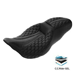 運転席&助手席ジェルシート ハーレーエレクトラ ストリート ロードグライド キング 09以降に適合 Driver & Passenger Gel Seat Fit For Harley Electra Street Road Glide King 09-Up 【並行輸入品】