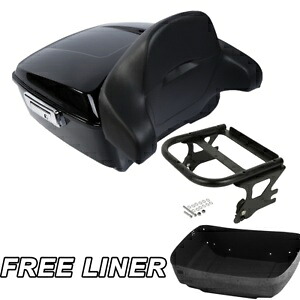 ブラックキングパック トランクマウントラックパッド ハーレーツアーパックツーリング 97-08 07 06用 Black King Pack Trunk Mount Rack Pad Fit For Harley Tour Pak Touring 97-08 07 06 【並行輸入品】