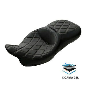 運転席&助手席ジェルシート ハーレーツーリングエレクトラグライドロードキング09以降に適合 Driver & Passenger Gel Seat Fit For Harley Touring Electra Glide Road King 09-Up 【並行輸入品】