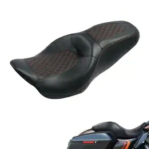 運転席助手席ハーレーツーリングエレクトラロードキンググライド09-23ブラックに適合 Driver Passenger Seat Fit For Harley Touring Electra Road King Glide 09-23 Black 【並行輸入品】