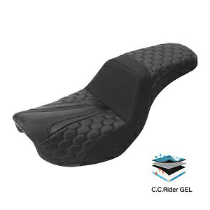 運転席助手席ジェルシートハーレースーパーワイドグライドストリートボブ2006-2017に適合 Driver Passenger Gel Seat Fit For Harley Super Wide Glide Street Bob 2006-2017 【並行輸入品】