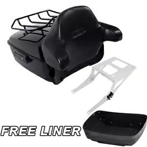 ブラックキングパック トランクバックレスト 2 アップマウント ハーレーファットボーイ 2008-2016 2015 に適合 Black King Pack Trunk Backrest 2 Up Mount Fit For Harley Fat Boy 2008-2016 2015 【並行輸入品】