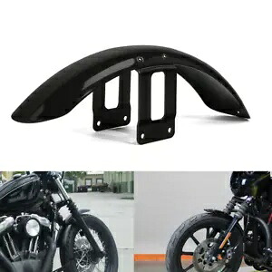 ビビッドブラックフロントフェンダーマッドガードカバーハーレースポーツスターXL1200 883 72 US用 Vivid Black Front Fender Mudguard Cover For Harley Sportster XL1200 883 72 US 【並行輸入品】