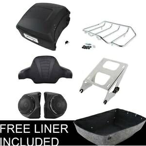 マットブラックキングパックトランクラックスピーカーパッドハーレーツアーパックツーリング2014以降用 Matt Black King Pack Trunk Rack Speakers Pad For Harley Tour Pak Touring 2014-Up 【並行輸入品】 86,515円