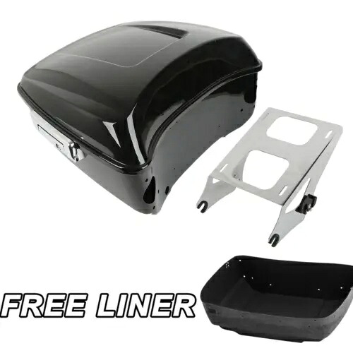 キングパック トランク & クローム マウント ラック ハーレー ツアー パック ツーリング 2014-Up 2016 に適合 King Pack Trunk & Chrome Mount Rack Fit For Harley Tour Pak Touring 2014-Up 2016 【並行輸入品】
