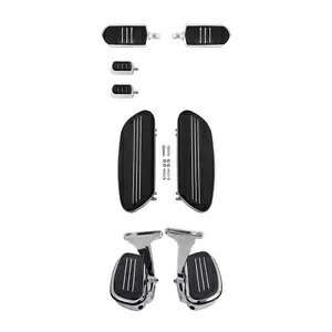 クローム ライダー パッセンジャー フットボード シフター ペグ ハーレー ツーリング グライド 93-Up 米国用 Chrome Rider Passenger Footboards Shifter Pegs For Harley Touring Glide 93-Up US 【並行輸入品】