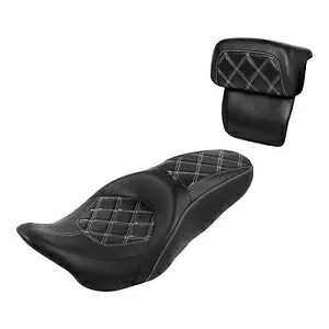 運転席助手席背もたれパッドフィットハーレーツーリングストリートグライド 14-24 23 D Passenger Seat Backrest Pad Fit For Harley Touring Street Glide 14-24 23 【並行輸入品】