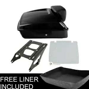 チョップドパック トランク ベース プレート マウント パッド ハーレー ツアーパック ツーリング 14-24 ブラック Chopped Pack Trunk Base Plate Mount Pad For Harley Tour Pak Touring 14-24 Black 【並行輸入品】