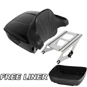 ブラックキングパック トランクパッドマウントラック ハーレーツアーパックツーリング 14-24 TCMT用 Black King Pack Trunk Pad Mount Rack Fit For Harley Tour Pak Touring 14-24 TCMT 【並行輸入品】