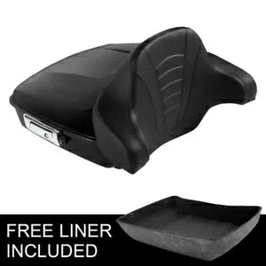 マットブラックチョップドパックトランクバックレストハーレーツアーパックツーリング14-24 23に適合 Matt Black Chopped Pack Trunk Backrest Fit For Harley Tour Pak Touring 14-24 23 【並行輸入品】