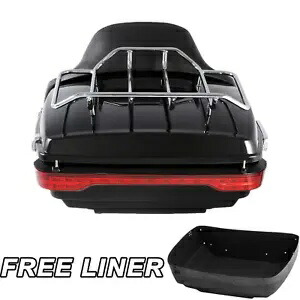 キングパックトランク ブレーキテールライト付き ハーレーツアーパックツーリングモデル14+に適合 King Pack Trunk W/ Brake Tail Light Fit For Harley Tour Pak Touring Models 14+ 【並行輸入品】