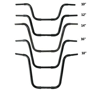 10 インチ/12 インチ/14 インチ/16 インチ/18 インチライズハンガーハンドルバーバーハーレースポーツスターダイナに適合 10''/12''/14''/16''/18''Rise Hanger Handlebar Bars Fit For Harley Sportster Dyna 【並行輸入品】