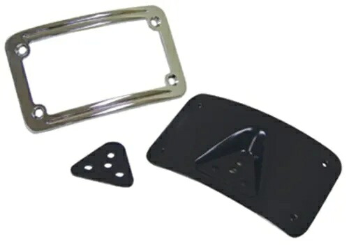 ハーレーカスタムチョッパーボバーリアフェンダー用湾曲ナンバープレートマウント 13266 Curved License Plate Mount For Harley Custom Chopper Bobber Rear Fender 13266 【並行輸入品】
