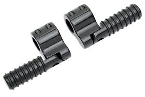 ブラック クランプオンフットペグ ハーレー 1 1/4インチ ハイウェイクラッシュバー エンジンガード 24084 Black Clamp On Footpegs For Harley 1 1/4\