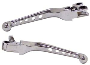 クローム穴ブレーキクラッチレバーハンドルセット 96-06 ハーレー 43051 Chrome Holes Brake Clutch Lever Handlever Set For 96-06 Harley 43051 【並行輸入品】