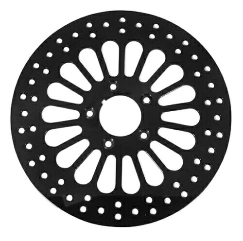 ブラック スポーク リア ブレーキ ローター 81-07 ハーレー 41789-92 41797-00 58613用 Black Spoked Rear Brake Rotor For 81-07 Harley 41789-92 41797-00 58613 【並行輸入品】