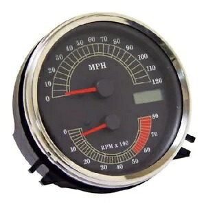 ブラック スピードメーター タコメーター コンボゲージ 95-03 ハーレーロードキング FLHR 48095用 Black Speedometer Tachometer Combo Gauge For 95-03 Harley Roadking FLHR 48095 【並行輸入品】