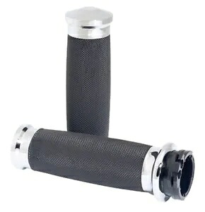 ビレットアルミニウムクローム輪郭ハンドルバーグリップ 08+ ハーレーツーリング FLTR 42024 Billet Aluminum Chrome Contour Handlebar Grips For 08+ Harley Touring FLTR 42024 【並行輸入品】