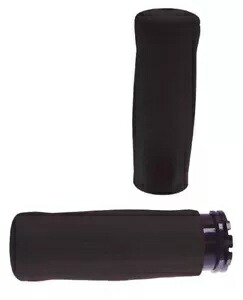 ブラックコーラボトルラバーハンドルバーグリップハーレーカスタムFXRダイナXLH 42080用 Black Coke Bottle Rubber Handlebar Grips For Harley Custom FXR Dyna XLH 42080 【並行輸入品】