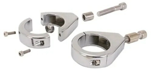 41mm フロントフォーク ビレット クローム ターンシグナル マウント ブラケット ハーレー 13419用 41mm Front Fork Billet Chrome Turn Signal Mount Brackets For Harley 13419 【並行輸入品】