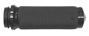 ビレットアルミニウム ブラック メモリーフォーム ハンドルバー グリップ 08+ ハーレー ツーリング用 42071 Billet Aluminum Black Memory Foam Handlebar Grips For 08+ Harley Touring 42071 【並行輸入品】