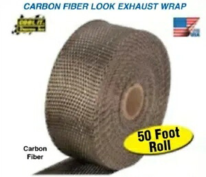 カーボンファイバー 2 インチ 排気ヘッダー ヘッド パイプ断熱ラップ 50 フィート ロール 95125 Carbon Fiber 2\