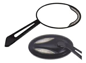 サテンブラック LED ターンシグナルミラーハーレーチョッパーボバースポーツスター 47050 Satin Black LED Turn Signal Mirrors For Harley Chopper Bobber Sportster 47050 【並行輸入品】