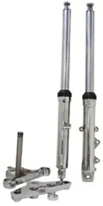 クローム トリプル ツリー フロント フォーク ストック長さ 84-99 ハーレー ソフテイル FXST 36704用 Chrome Triple Tree Front Forks Stock Length For 84-99 Harley Softail FXST 36704 【並行輸入品】