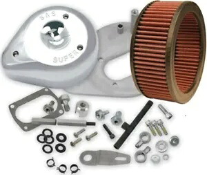 S&S クローム ティアドロップ エアフィルター クリーナー キット 08-13 ハーレー ツーリング FLHT 84007用 S&S Chrome Teardrop Air Filter Cleaner Kit For 08-13 Harley Touring FLHT 84007 【並行輸入品】