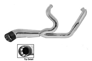 クローム ターン アウト 2-1 エキゾースト 17+ ハーレー ツーリング FLHT FLHR FLHX FLTR 92137 Chrome Turn Out 2-1 Exhaust For 17+ Harley Touring FLHT FLHR FLHX FLTR 92137 【並行輸入品】