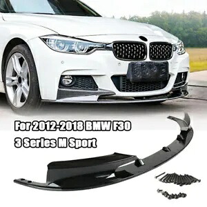 フロントバンパースポイラーリップ BMW 3 シリーズ F30 328i 335i M スポーツ ブラック 2012-2018 Front Bumper Spoiler Lip for BMW 3 Series F30 328i 335i M Sport Black 2012-2018 【並行輸入品】