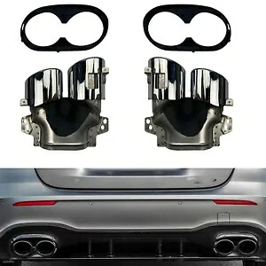 車のリアエキゾーストパイプクワッドアウトメルセデスベンツ CLA W177 A35 CLA35 AMG シルバー Car Rear Exhaust Pipe Quad Out For Mercedes Benz CLA W177 A35 CLA35 AMG Silver 【並行輸入品】