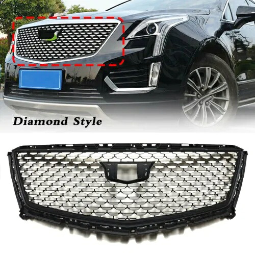 1x シルバーフロントアッパーグリルカバートリム キャデラック XT5 2016 2017-2023用 1x Silver Front Upper Grille Cover Trim For Cadillac XT5 2016 2017-2023 【並行輸入品】