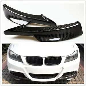 ペアリアルカーボンファイバーフロントバンパースプリッター BMW E90 E91 335i 328i M-Tech AA用 Pair REAL Carbon Fiber Front Bumper Splitter For BMW E90 E91 335i 328i M-Tech AA 【並行輸入品】