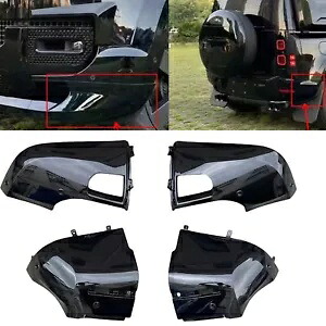 4 個フロントリアバンパーコーナーカバーランドローバーディフェンダー L663 グロスブラック 4pcs Front Rear Bumper Corner Cover For Land Rover Defender L663 Gloss Black 【並行輸入品】