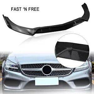 フロントバンパースポイラー 2015 2016-2018 メルセデスベンツ CLS W218 カーボンファイバールック Front Bumper Spoiler For 2015 2016-2018 Mercedes-Benz CLS W218 Carbon Fiber Look 【並行輸入品】