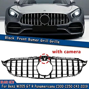グリル C クラス W205 GT パナメリカーナ C300 C250 C43 2019-2021 ブラック MS Grill Grille For C Class W205 GT Panamericana C300 C250 C43 2019-2021 Black MS 【並行輸入品】