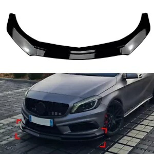ブラックフロントスポイラーリップキットメルセデスベンツ A クラス W176 A200 A45 AMG 2013-18 Black Front Spoiler Lip Kit For Mercedes Benz A Class W176 A200 A45 AMG 2013-18 【並行輸入品】