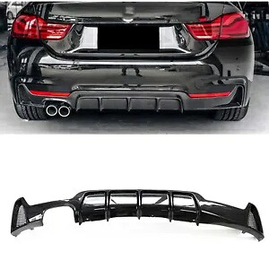 リアバンパーディフューザーリップツインエキゾースト BMW 4 シリーズ F32 14-20 カーボンファイバー Rear Bumper Diffuser Lip Twin Exhaust For BMW 4 Series F32 14-20 Carbon Fiber 【並行輸入品】