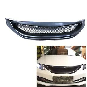 2013-2015 9.5 ホンダ シビック セダン フロント バンパー グリル マット ブラック ハニカム For 2013-2015 9.5 Honda Civic Sedan Front Bumper Grill Matte Black Honeycomb 【並行輸入品】