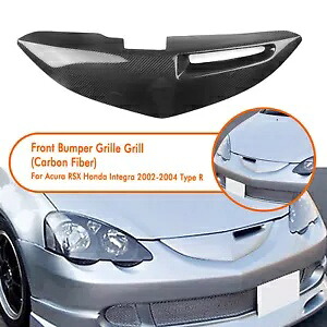フロントバンパーアッパーグリル アキュラ RSX ホンダ インテグラ 02-04 03 カーボンファイバー ブラック Front Bumper Upper Grille For Acura RSX Honda Integra 02-04 03 Carbon Fiber blk 【並行輸入品】