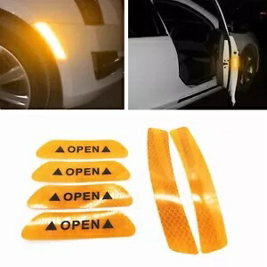 車のドア警告デカール ステッカー オープン反射黄色衝突防止 6 個 Car Door Warning Decal Sticker OPEN Reflective Yellow Anti-collision 6PCS 【並行輸入品】 30,030円