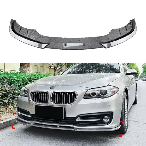 3 個フロントスポイラーリップスプリッターキット BMW 5 シリーズ F10 F11 LCI 15-17 CB ルック用 3pcs Front Spoiler Lip Splitter Kit For BMW 5 Series F10 F11 LCI 15-17 CB Look 【並行輸入品】