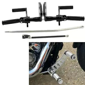 オートバイフォワードコントロールフットペグハーレー2000-2012 DYNAローライダーブラック用 Motorcycle Forward Controls Foot Pegs For Harley 2000-2012 DYNA Low Rider Black 【並行輸入品】 50,160円