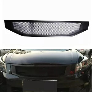 マットブラックグラスファイバーフロントバンパーグリルメッシュホンダアコードセダン 2008-2010 Matte Black Fiberglass Front Bumper Grille Mesh For Honda Accord Sedan 2008-2010 【並行輸入品】