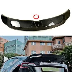 1x カーボンファイバーリアトランクスポイラーウイングリップ蓋テスラモデル Y 2020-2023 新 1x Carbon Fiber Rear Trunk Spoiler Wing Lip Lid For Tesla Model Y 2020-2023 NEW 【並行輸入品】